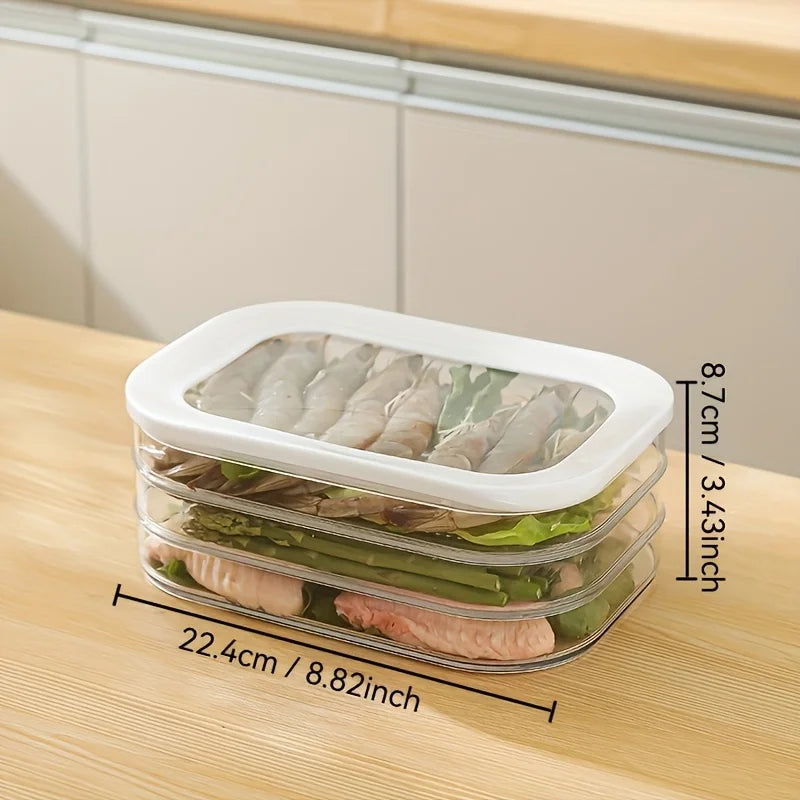 Stackable Deli Meat & Cold Cuts Storage Containers w/ Lids Food Storage Container Babs 3 Floors