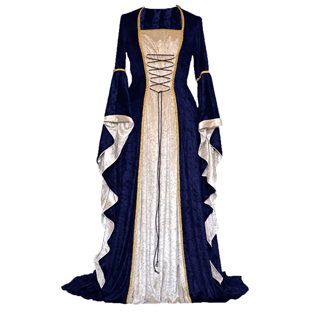 Women's Plus Size Medieval Princess Cosplay Long Dress | Velvet Gown Cosplay Costume Dress Babs