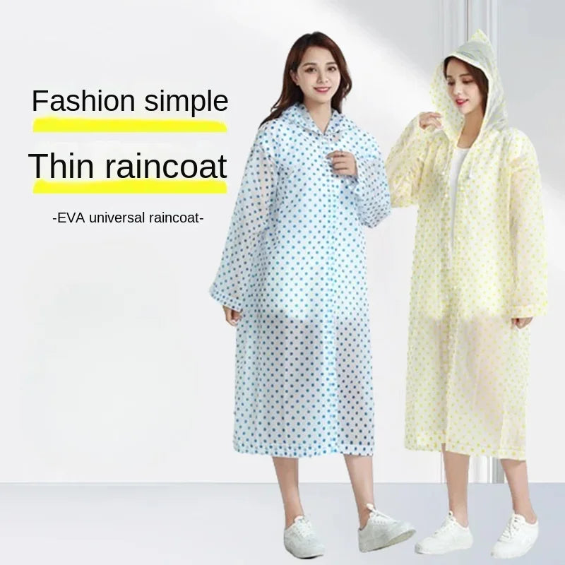 Women's EVA Waterproof Hooded Raincoat – Reusable Rain Jacket Women's Rain Jacket Babs