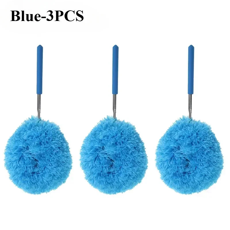 Extendable Microfiber Feather Duster – Washable & Reusable Extendable Feather Duster Babs Blue-3PC