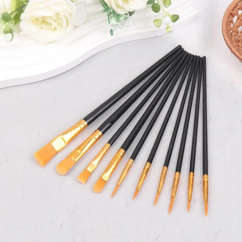 30-Piece Nylon Paint Brush Set – Oil, Acrylic & Watercolor Paint Brush Set Babs