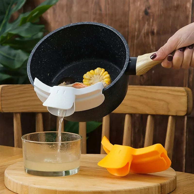 Anti-Spill Silicone Soup Pour Funnel | Easy Kitchen Pouring Kitchen Pour Funnel Babs