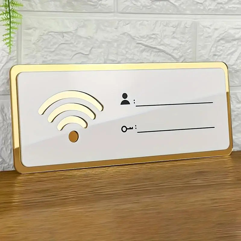 Acrylic WiFi Sign Wall Decor – Home Office & Living Room Acrylic Wall Sign Babs