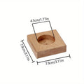 Nordic Square Wooden Tealight Candle Holder | Home Décor Candle Holder Babs Brown