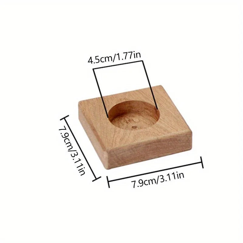 Nordic Square Wooden Tealight Candle Holder | Home Décor Candle Holder Babs Brown