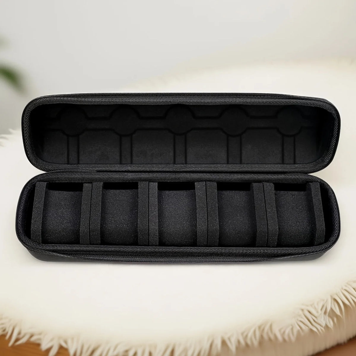5-Slot Watch Travel Case – Hard Shell Box with Foam Pillows Watch Travel Case Babs 1pc
