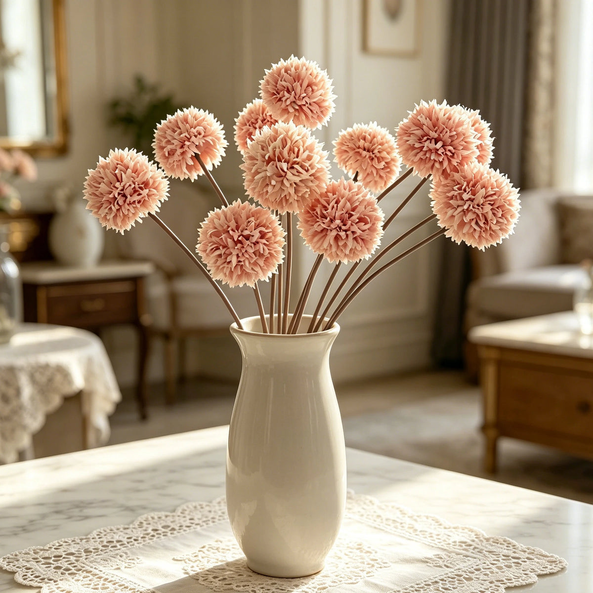 Silk Chrysanthemum Artificial Flower Bouquet – Wedding & Home Artificial Flower Bouquet Babs