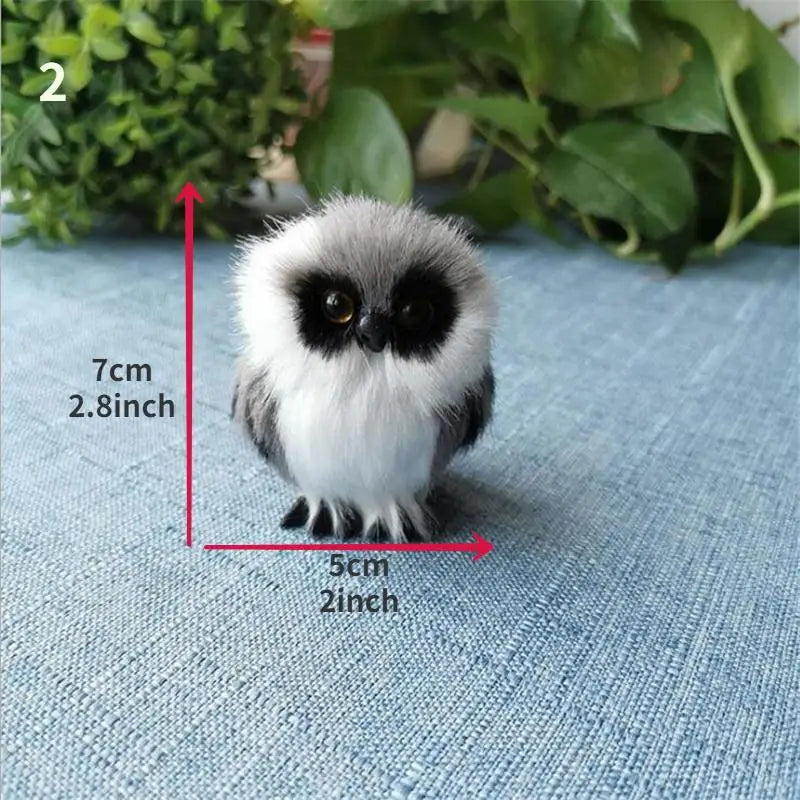 Cute Furry Owl Ornament – Christmas Bird Home Decor Gift Holiday Ornament Babs 2
