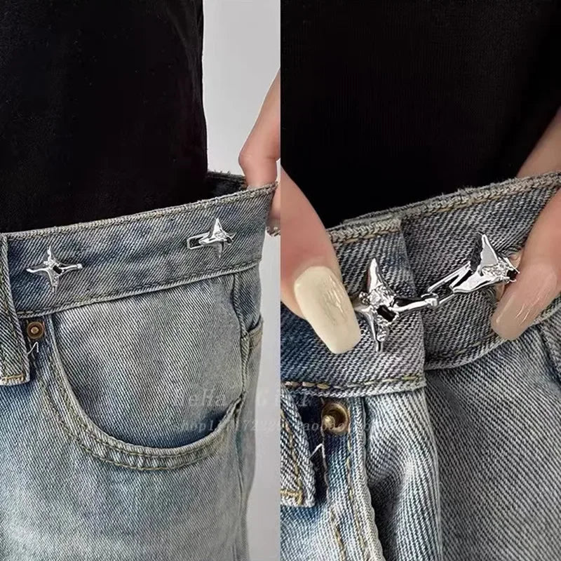 Adjustable Star Waist Buckle Clip for Jeans | Metal Belt Tool Waist Buckle Clip Babs