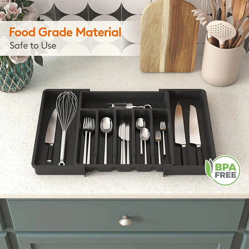 Expandable Cutlery Tray – Adjustable Kitchen Drawer Organizer Drawer Organizer Tray Babs