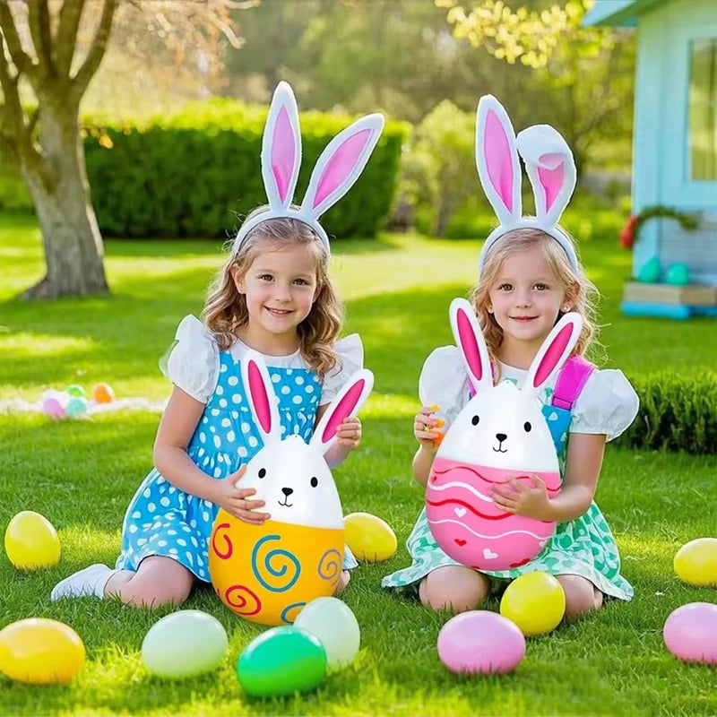 Easter Inflatable Rabbit & Egg Balloons – 3 or 6 Pc Party Set Easter Inflatable Balloons Babs
