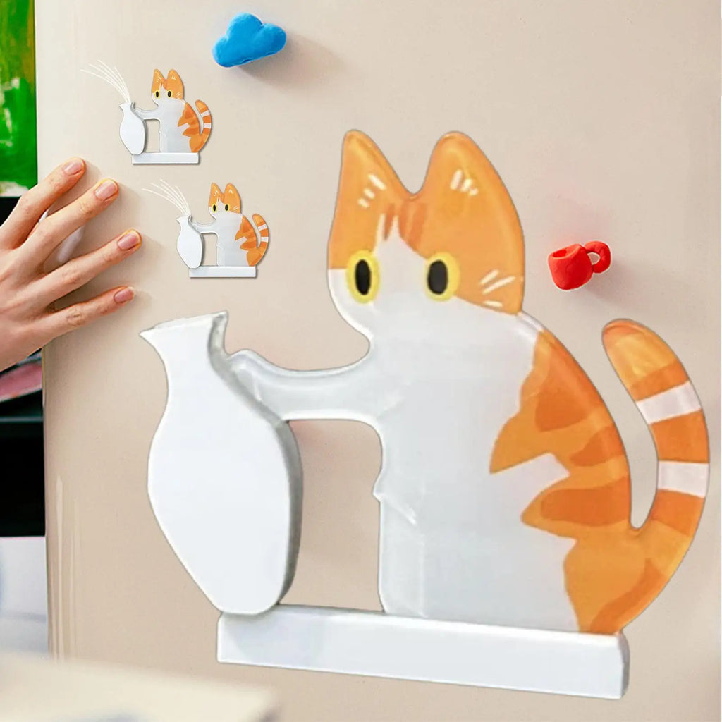 Acrylic Cat Whisker Keepsake Magnet – Cat Hair Storage Box Fridge Magnet Keepsake Babs