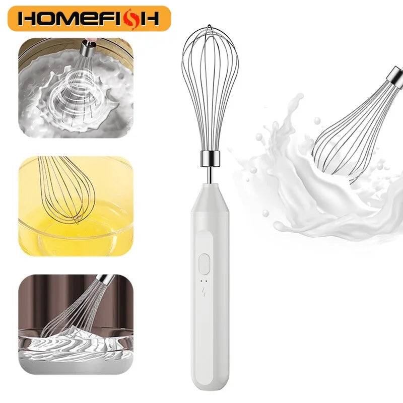 Electric Handheld Milk Frother & Egg Beater – USB Rechargeable Electric Milk Frother Babs