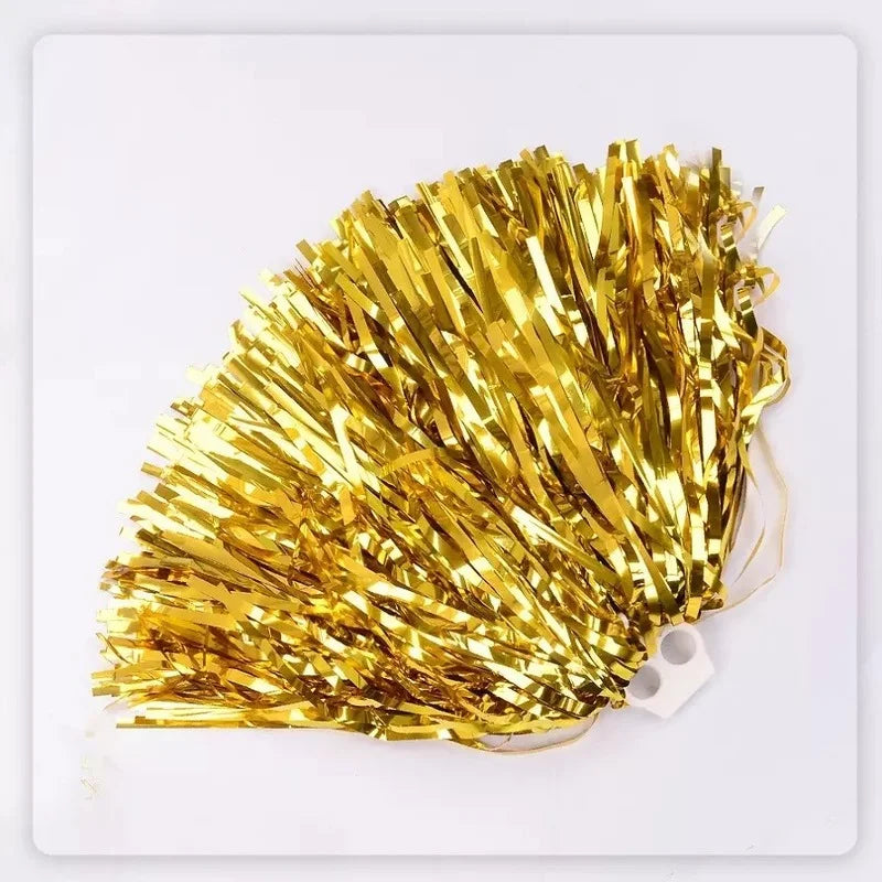 Metallic Cheerleader Pompoms – Aluminum Foil Sports & Dance Cheerleader Pompoms Babs