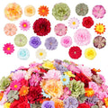 25Pcs Silk Artificial Rose Daisy Mix – DIY Crafts & Wedding Decor Artificial Silk Flowers Babs C-Mixing