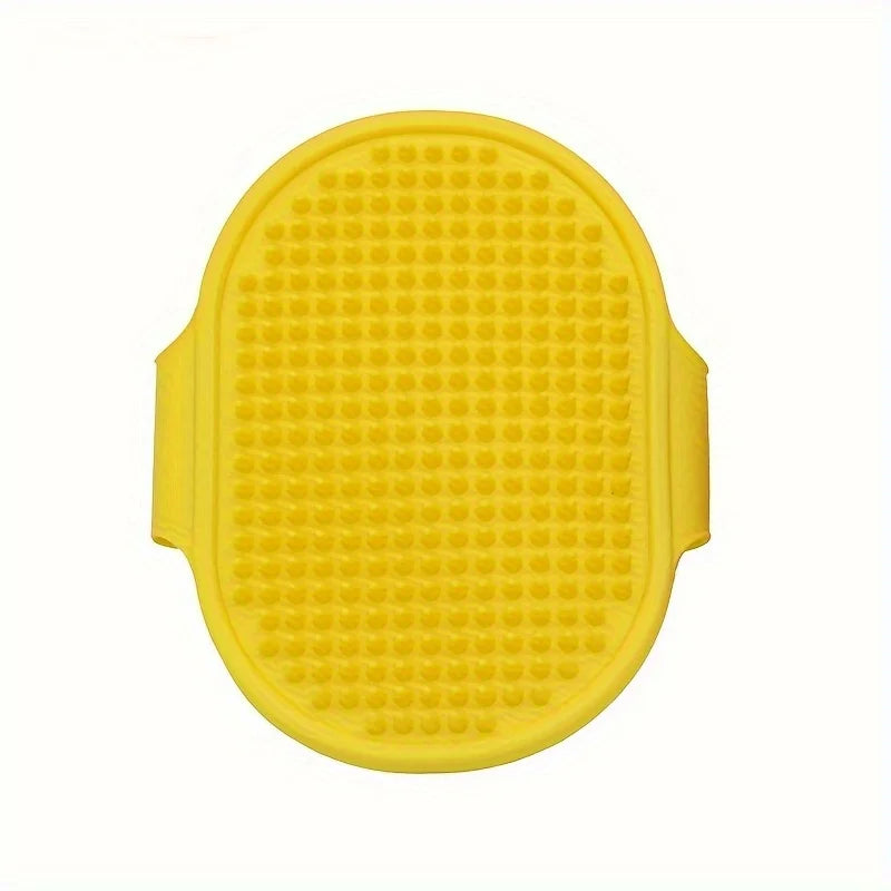 Silicone Dog Bath Brush – Pet Massage & Shampoo Scrubber Pet Grooming Brush Babs Yellow