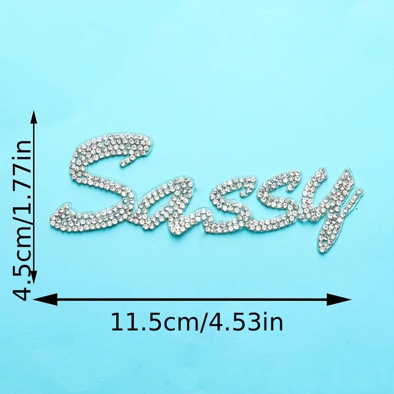 2pcs Rhinestone Patches – Sparkling DIY Crystal Clothing Stickers Rhinestone Clothing Patch Babs