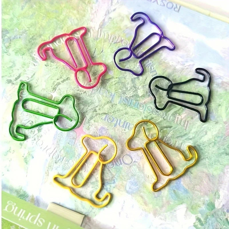 Colorful Dog Paper Clips – Cute Animal Office Organizer Animal Paper Clips Babs