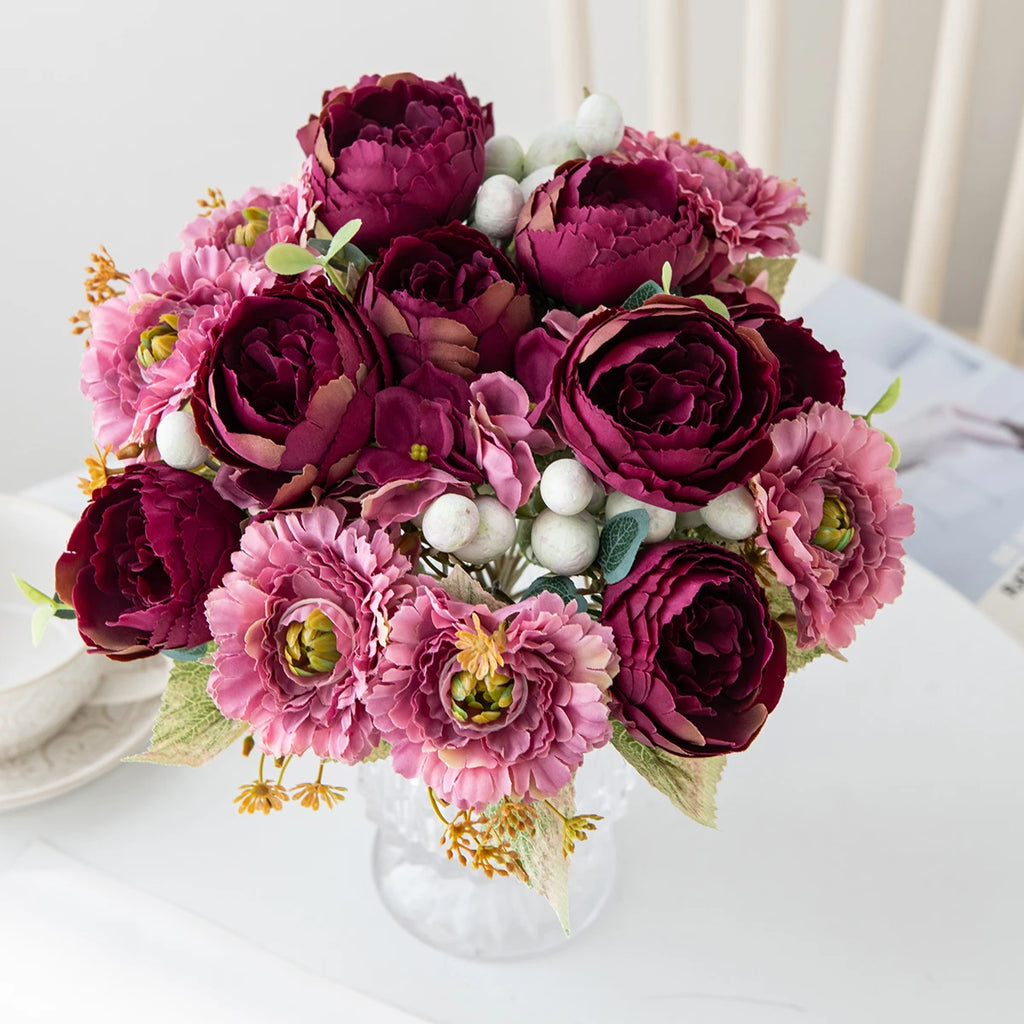 Artificial Silk Rose Bridal Bouquet – Wedding & Home Decor Artificial Flower Bouquet Babs