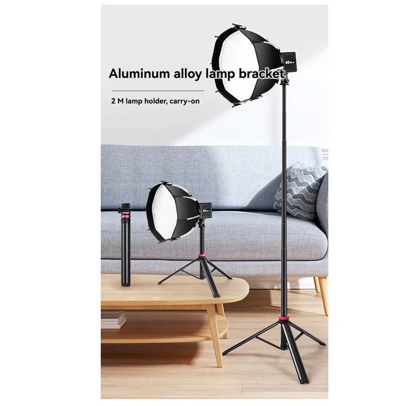 Portable Extendable Tripod Light Stand – 360° Ball Head, 1/4" Mount Camera Tripod Stand Babs