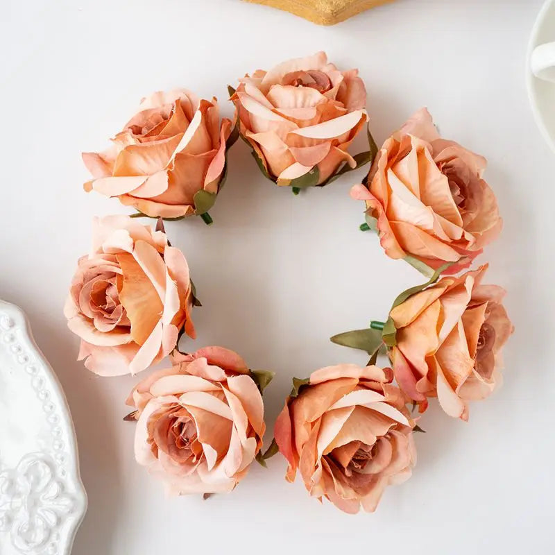 Silk Rose Artificial Flowers 5/10pc – Wedding & Home Decor Artificial Silk Flowers Babs color 1 5 pcs