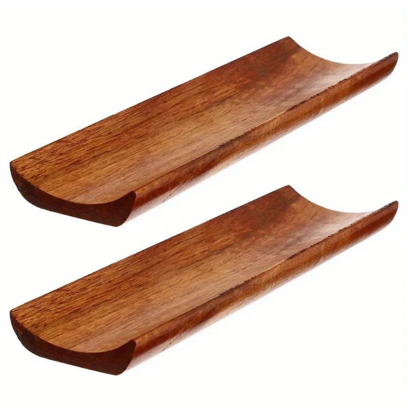 2PCS Wooden Sushi Serving Platters – Japanese Sashimi Board Set Wooden Serving Platter Babs 2pcs Wood Color