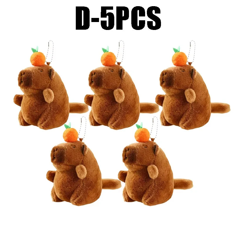 Cute Capybara Plush Keychain – Bubble Pop & Tail Wag Plush Keychain Toy Babs D-5PCS