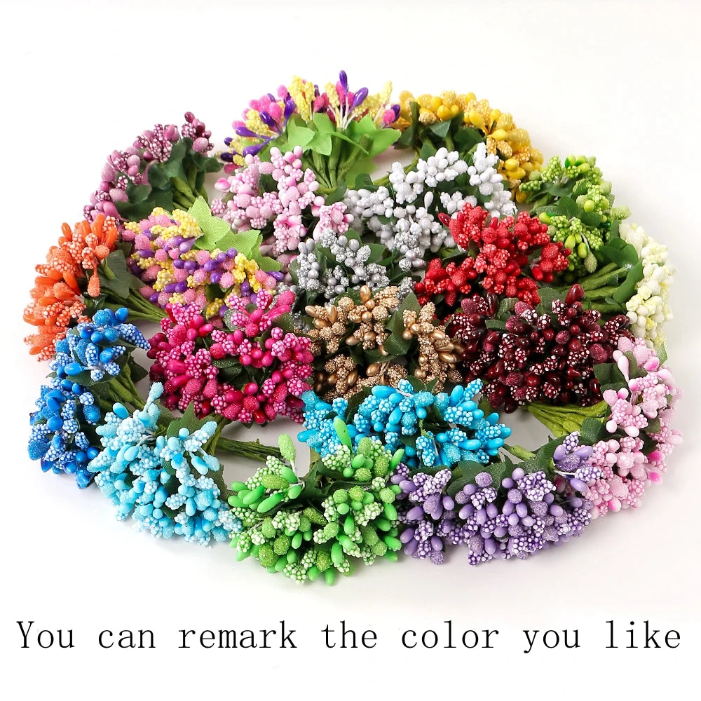 12Pcs Artificial Berry Stamen Flowers – DIY Wedding & Christmas Artificial Craft Flowers Babs