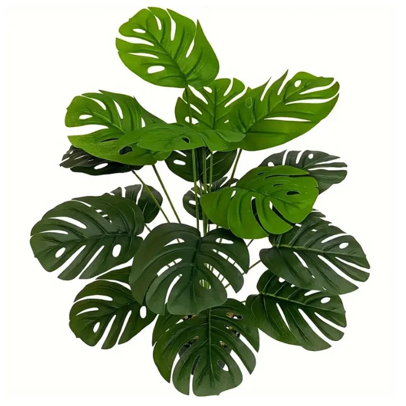 Artificial Monstera Palm Leaf Plant – Tropical Home Decor Artificial Plant Decor Babs