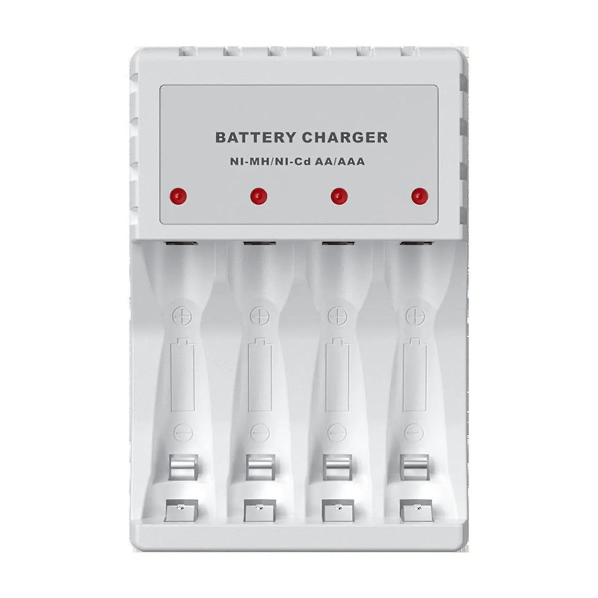 Smart 4-Slot AA AAA USB Battery Charger with LED Indicator Battery Charger Babs White China Mainland
