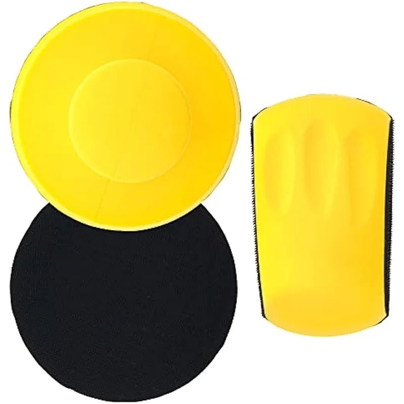 Hook & Loop Hand Sanding Block Set – Round & Mouse for Wood Hand Sanding Block Babs