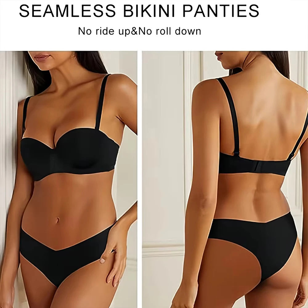 3-Pack Women's Seamless Low-Rise Thongs – No-Show Panties Women's Thong Panties Babs