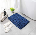Cobblestone Memory Foam Bath Mat – Non-Slip Bathroom Rug Memory Foam Bath Mat Babs Dark Blue 40CMx60CM