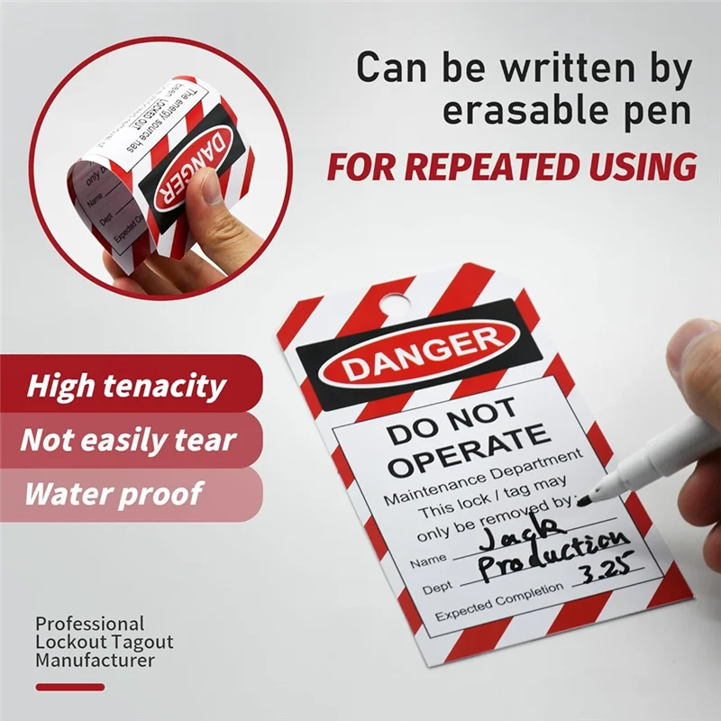 Do Not Operate Lockout Tagout Tags with Ties – 50-Piece Set Lockout Tagout Tags Babs As Shown