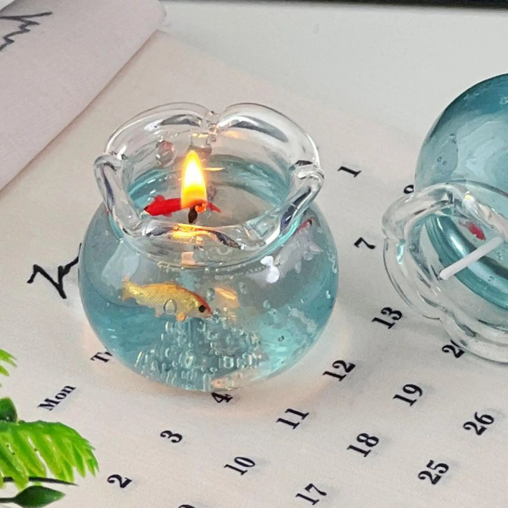 Mini Bubble Fish Tank Scented Candle – Gel Wax Home Décor Scented Decorative Candle Babs
