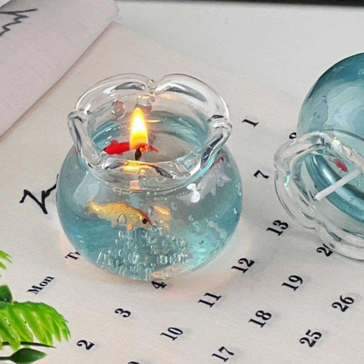 Mini Bubble Fish Tank Scented Candle – Gel Wax Home Décor Scented Decorative Candle Babs