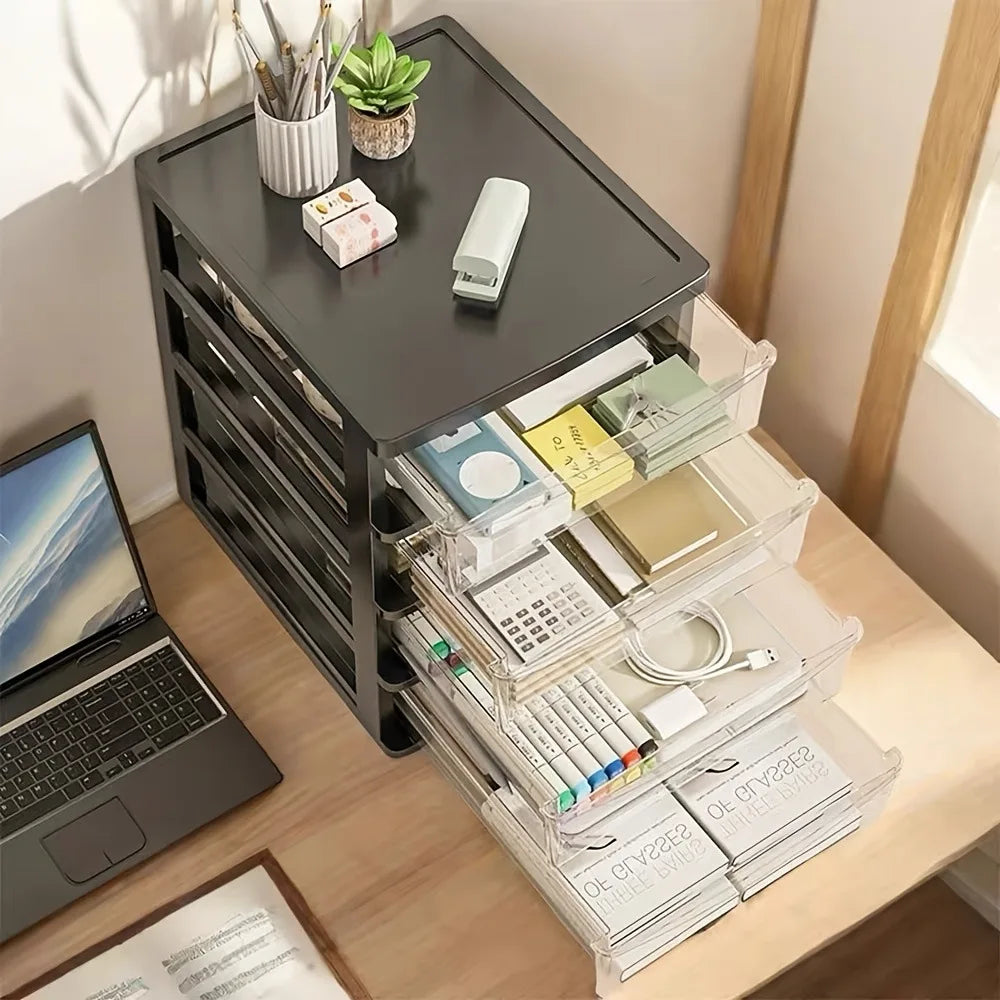 Clear Plastic Desktop Drawer Organizer – Stackable Storage Box Desktop Drawer Organizer Babs