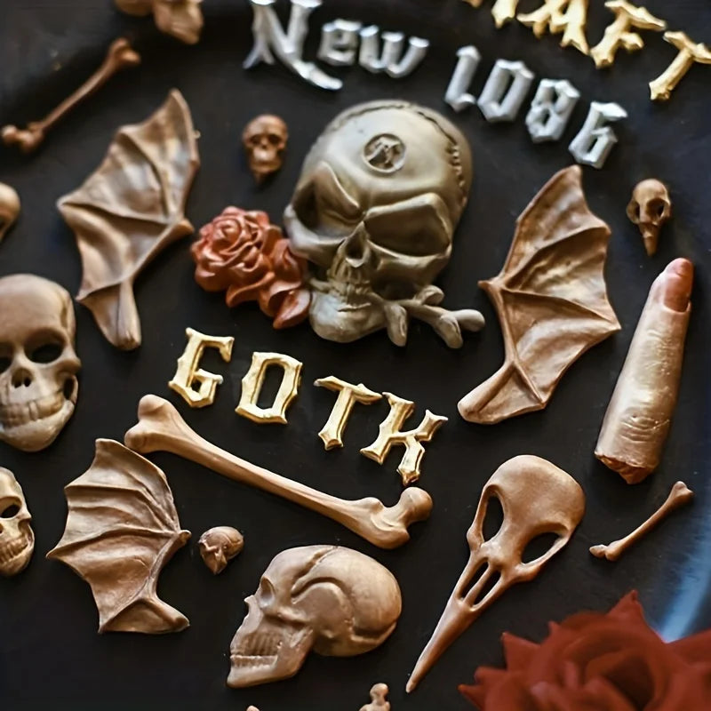 Goth Skull Silicone Mold – Chocolate, Candy & Fondant Silicone Baking Mold Babs