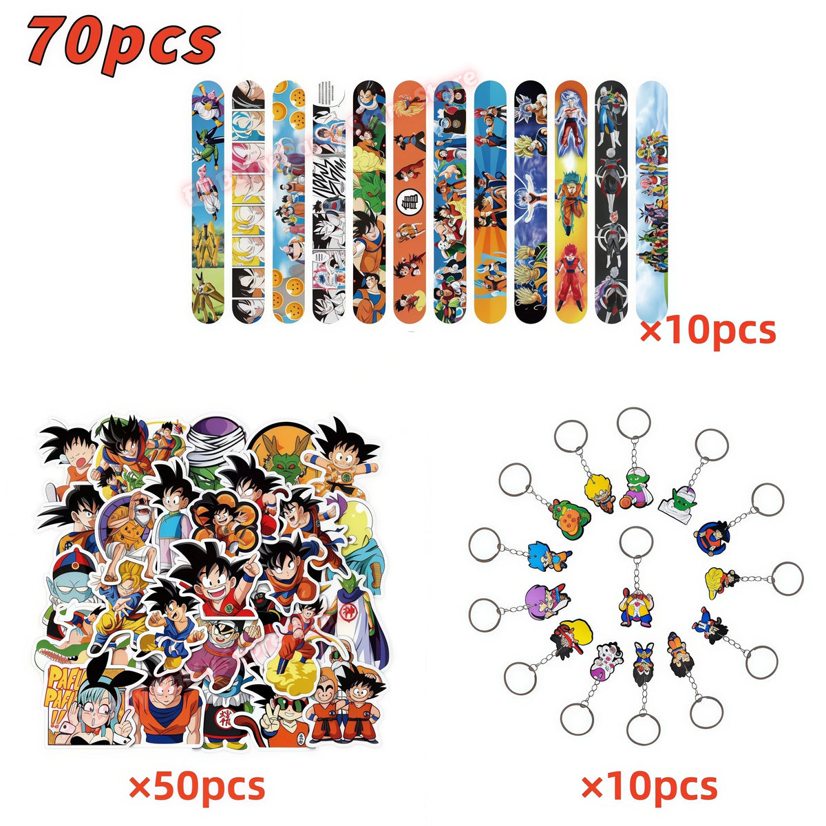 Dragon Ball Z Birthday Party Supplies – Goku Plates & Balloons Party Decoration Set Babs 70pcs