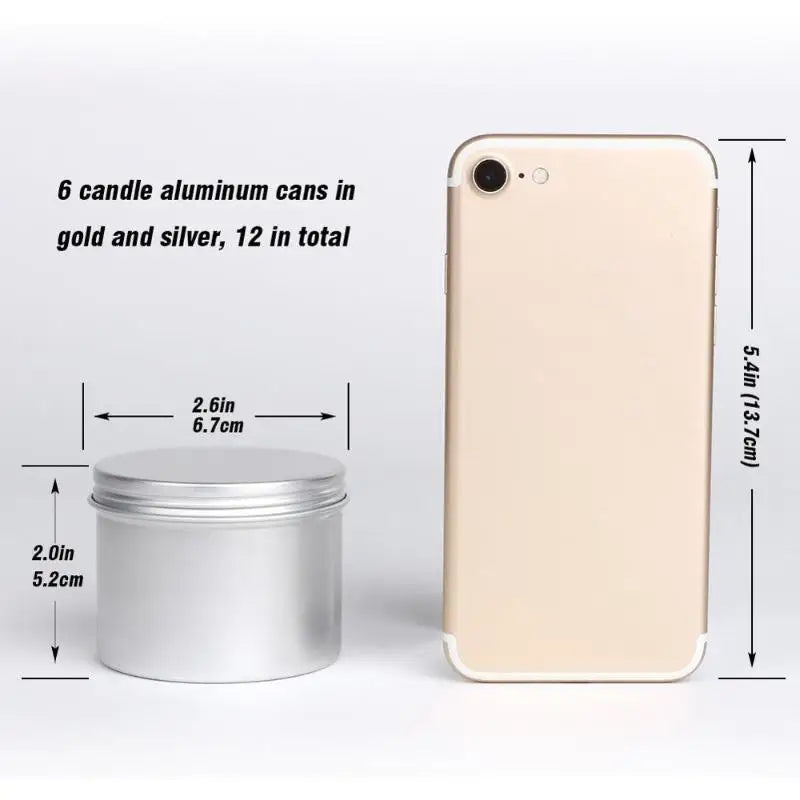 5-Pack 100ml Round Aluminum Tin Jars with Lids – DIY Candle & Skincare Tin Candle Jars Babs