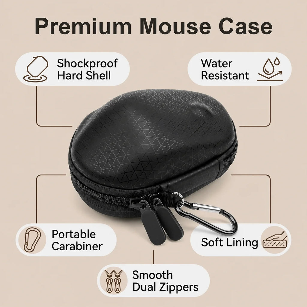 Logitech MX Master 4/3S/3 Mouse Carrying Case – PU Leather Bag Mouse Carrying Case Babs