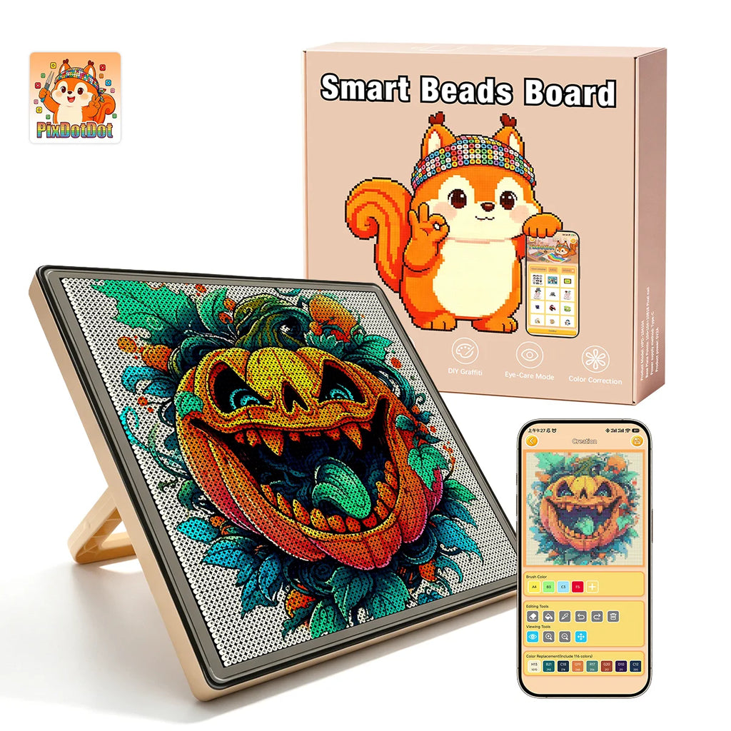 LED Smart Fuse Bead Pegboard – App-Guided DIY Pixel Art Set DIY Pixel Art Kit Babs