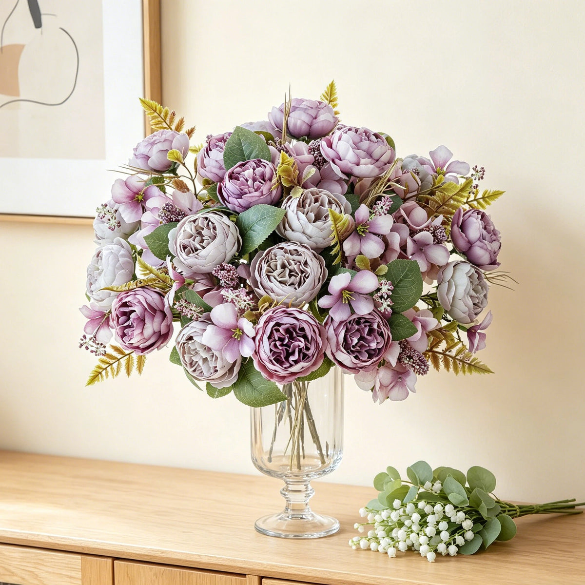 Artificial Silk Peony Flowers – Wedding & Home Décor Bouquet Artificial Flower Bouquet Babs