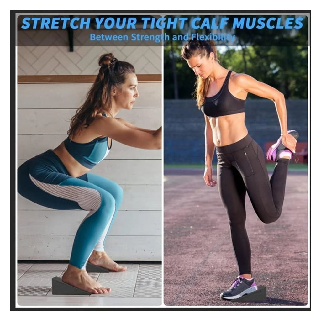 2-Pack Squat Wedge Blocks | Non-Slip Foam Heel Slant Board Squat Wedge Blocks Babs