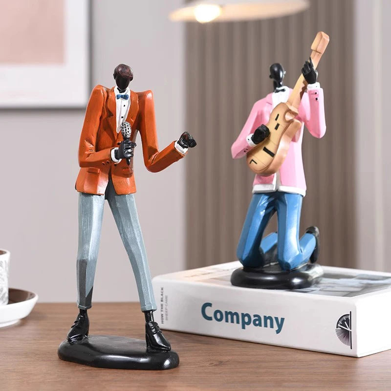 Handmade Resin Music Figurine – Elegant Home Decor Miniature Decorative Figurine Babs