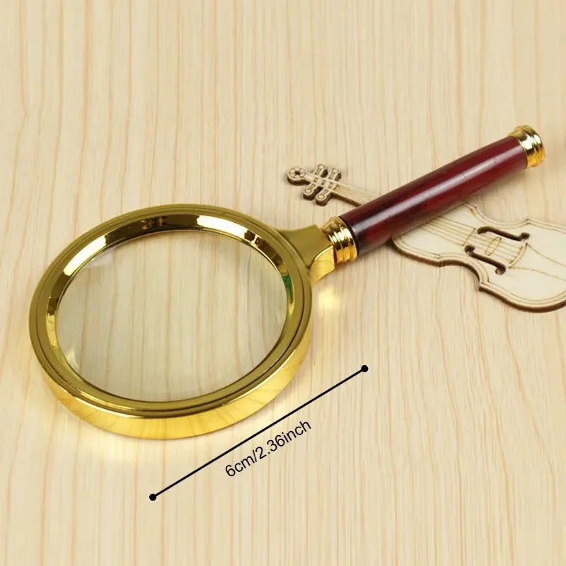 Metal Handheld Magnifying Glass 3–5x HD Lens for Reading Handheld Magnifier Babs