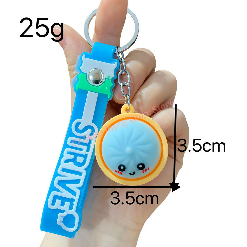 Cute Dumpling Baozi Keychain – Party Favors & Gift Fillers Novelty Keychain Charm Babs