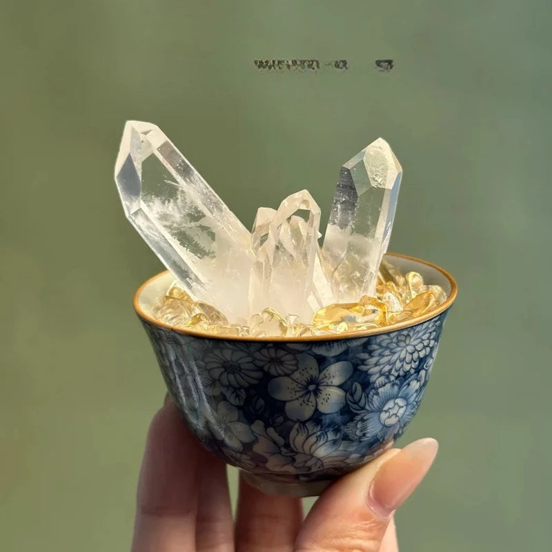 Natural Clear Quartz Crystal Cluster Raw Stone Home Decor Crystal Decor Ornament Babs