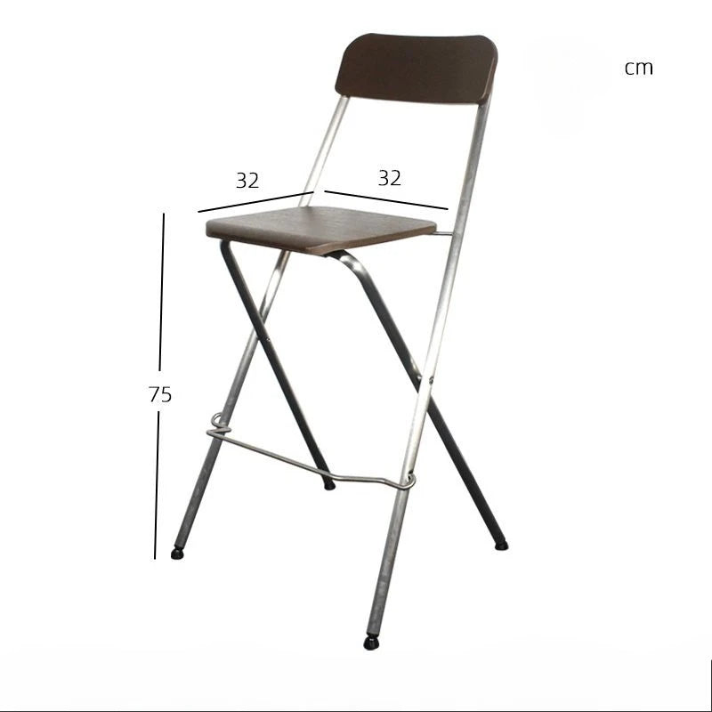 Oeny Folding Bar Stool – Minimalist Stainless Steel High Chair Folding Bar Stool Babs 75cm
