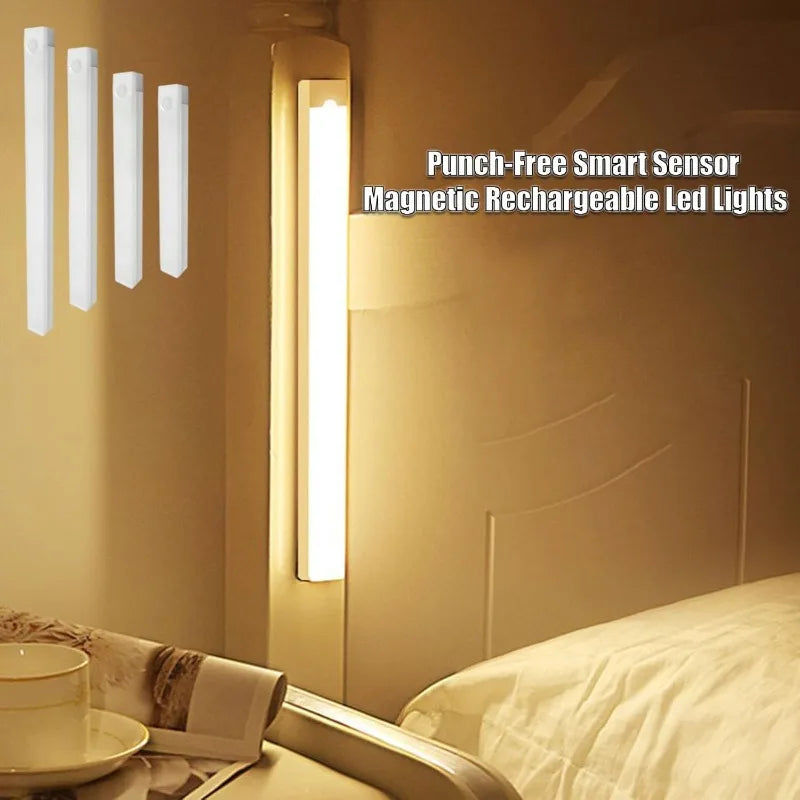 4-Pack Magnetic Motion Sensor LED Bar Lights – USB Rechargeable Motion Sensor LED Light Babs